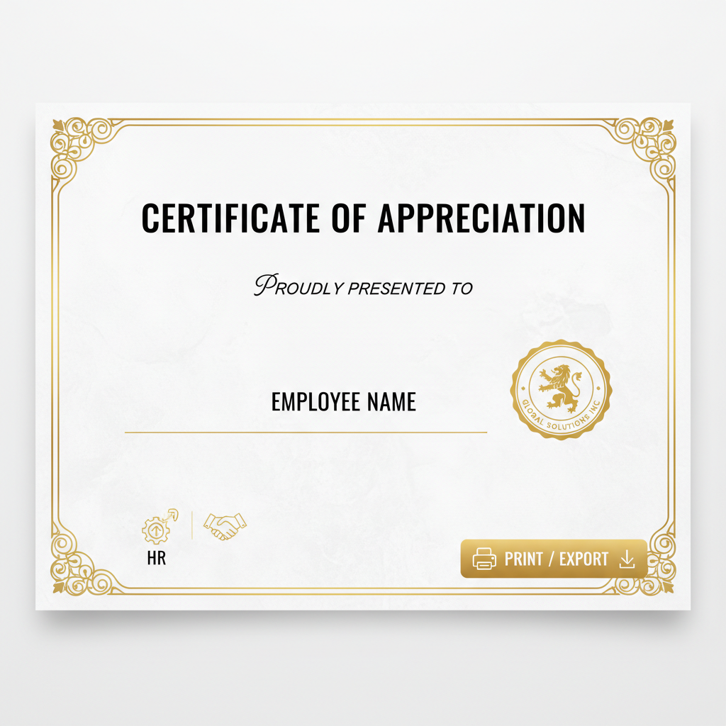 Employee Certificate Generator